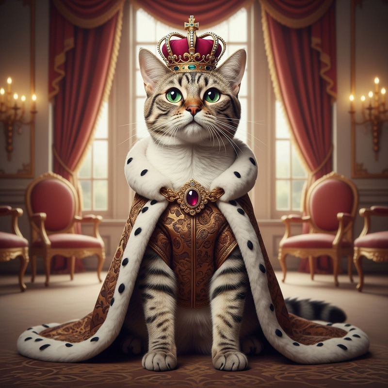 Stylish Princess Cat Exuding Regal Elegance Stylish Princess Cat Exuding Regal Elegance