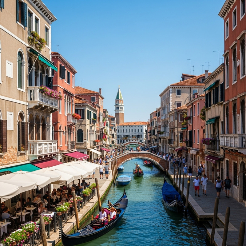 Explore Venice on a Sunny Day: Charming Canals & Gondolas Explore Venice on a Sunny Day: Charming Canals & Gondolas