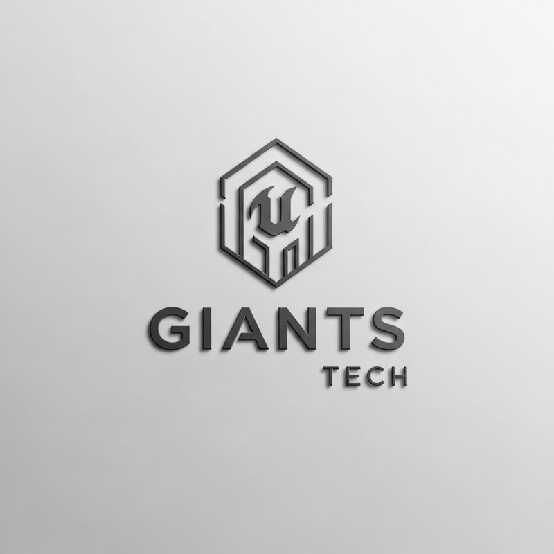 Giants Tech Logo: Modern 3D Render for Tech Innovation Giants Tech Logo: Modern 3D Render for Tech Innovation