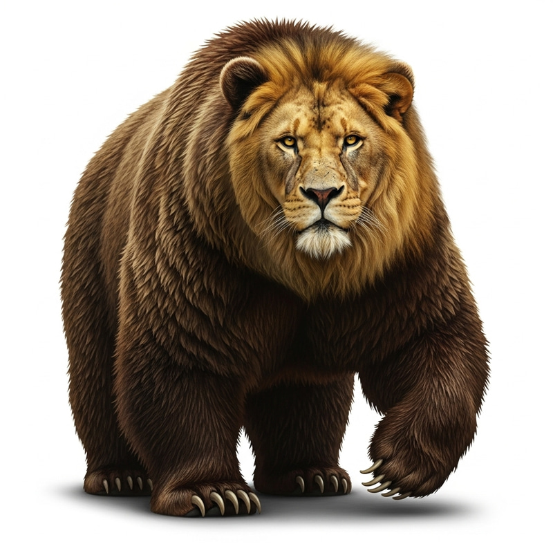 Majestic Bear Lion Hybrid: Mythical Power Unleashed