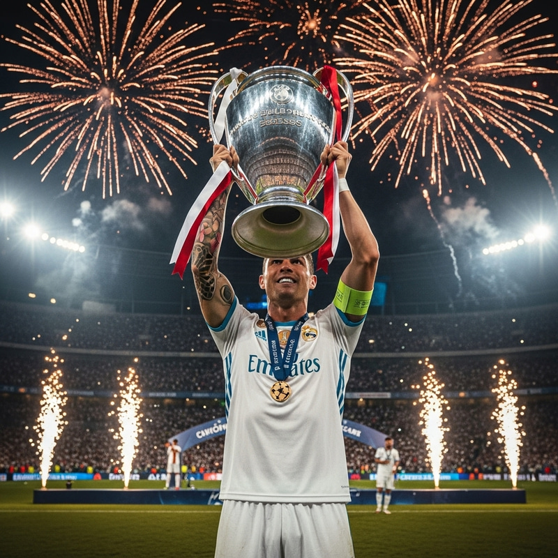 Triumphant Griezmann lifts Champions League Trophy Triumphant Griezmann lifts Champions League Trophy