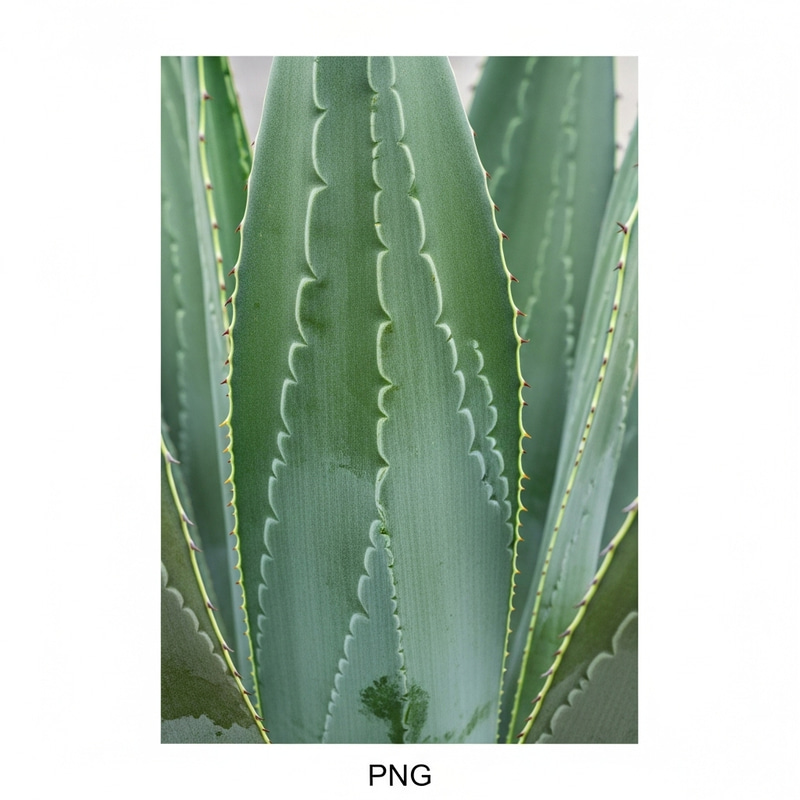 Detailed Agave Plant Sheet PNG for Label Design