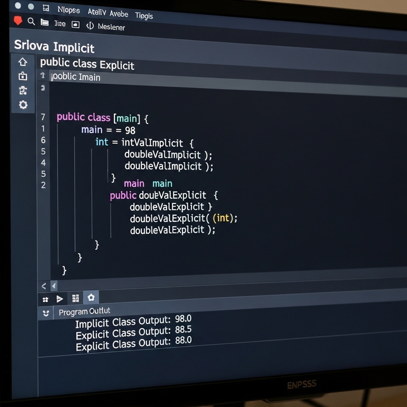 Java Program: Implicit vs Explicit Classes Output Java Program: Implicit vs Explicit Classes Output