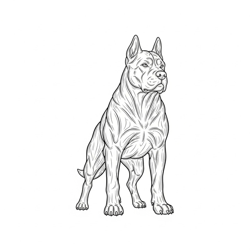 Warrior Dog Line Art | Noble Presence in Style Warrior Dog Line Art | Noble Presence in Style