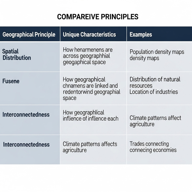 Geographic Principles: Comparative Features & Examples Geographic Principles: Comparative Features & Examples