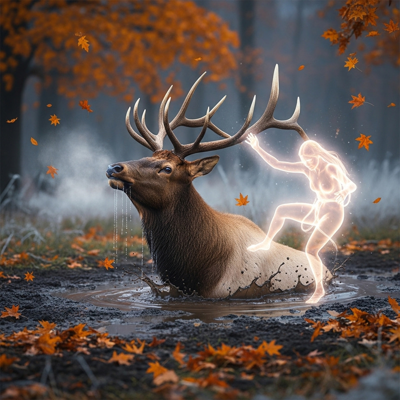 Rescue of Elk Stuck in Mud: Fall Season Spirit Effort