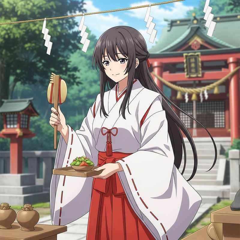 Tranquil Anime Shrine Maiden: Miko at 30 Tranquil Anime Shrine Maiden: Miko at 30