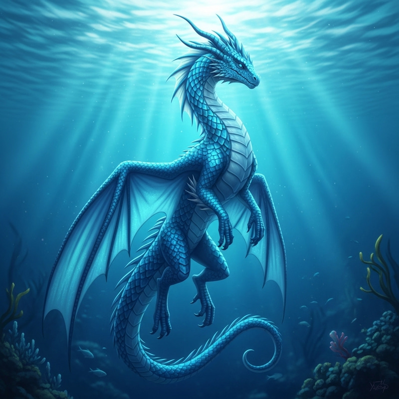 Majestic Seawing Dragon | Enchanting Underwater Elegance Majestic Seawing Dragon | Enchanting Underwater Elegance