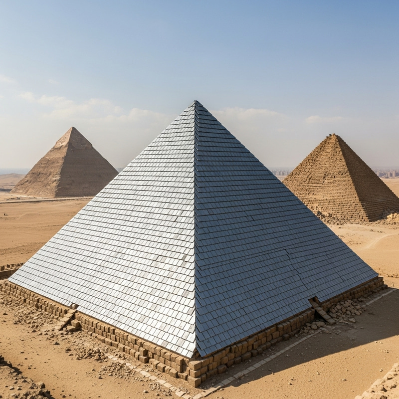 Ancient Egyptian Pyramids with Modern Metal Cassette Cladding Ancient Egyptian Pyramids with Modern Metal Cassette Cladding