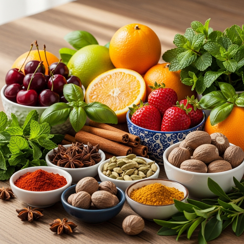 Fresh Ingredients for Homemade Cocktails: Fruits, Herbs & Spices Fresh Ingredients for Homemade Cocktails: Fruits, Herbs & Spices