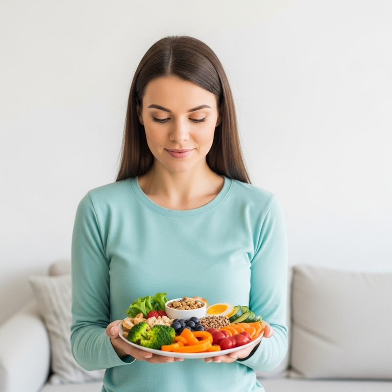 Healthy Fuel Choices: Empowering Caucasian Woman for a Positive Day Healthy Fuel Choices: Empowering Caucasian Woman for a Positive Day