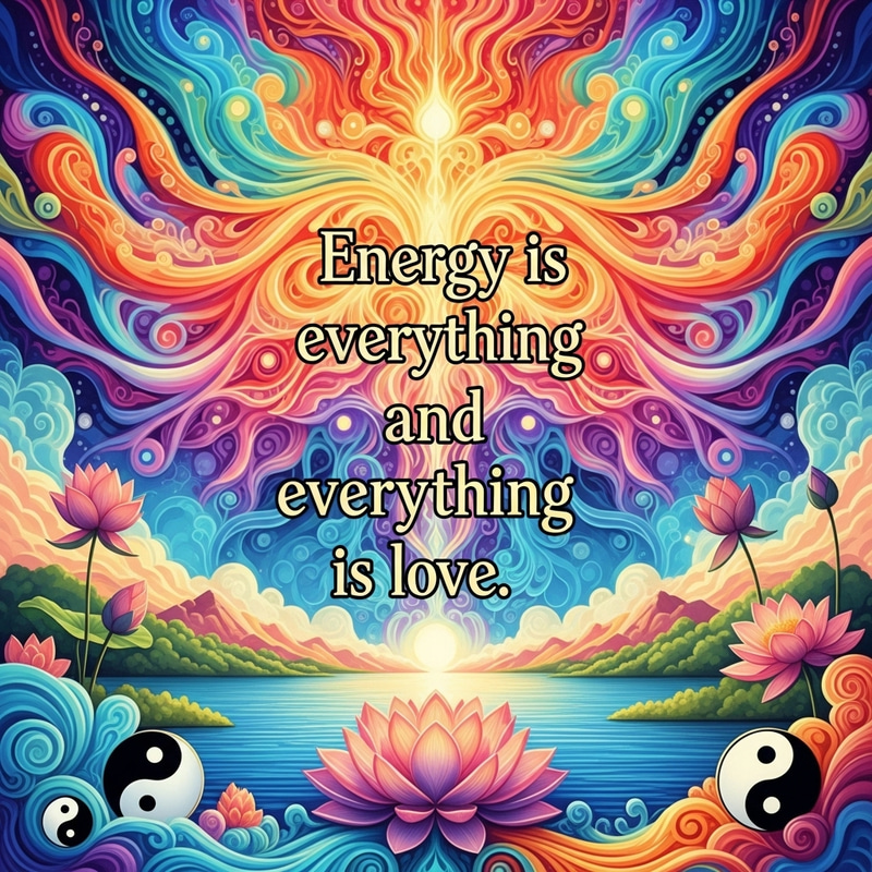 Ethereal Psychedelic Visualization of Energy and Love