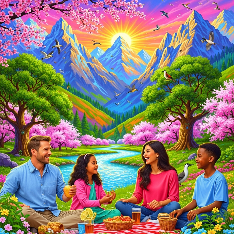 Psychedelic Nature Family Adventure | Spectacular Mountains & Picnic Psychedelic Nature Family Adventure | Spectacular Mountains & Picnic