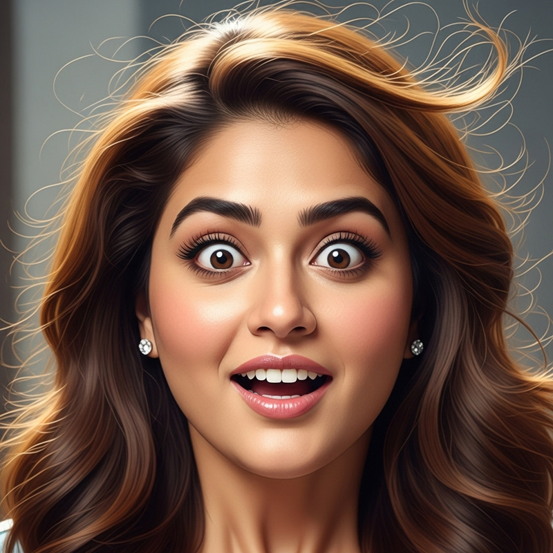 Surprised Woman with Open Mouth