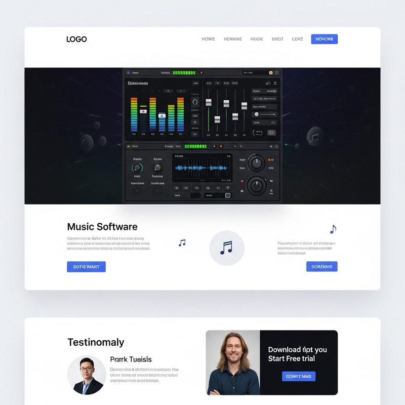 Sleek Music Software Landing Page Sleek Music Software Landing Page