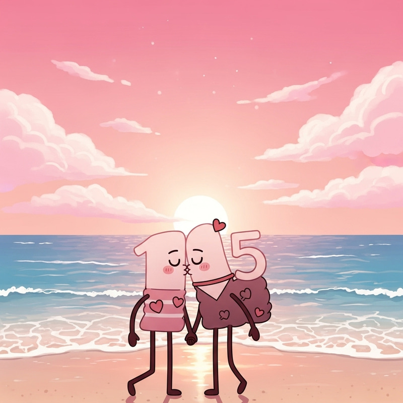Digit Figures 15 Embrace on Beach at Pink Sunset Digit Figures 15 Embrace on Beach at Pink Sunset