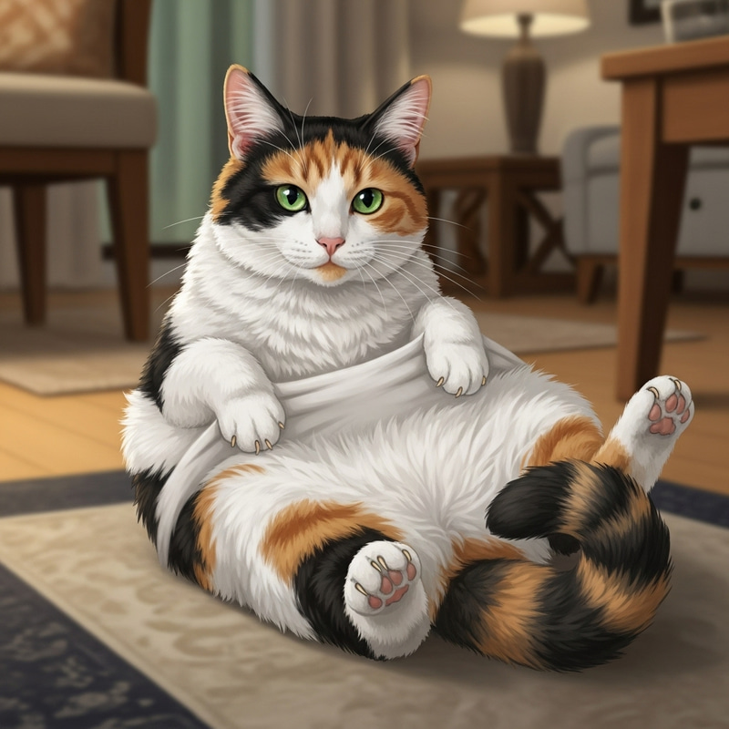 Adorable Calico Cat - Portrait Photo Adorable Calico Cat - Portrait Photo