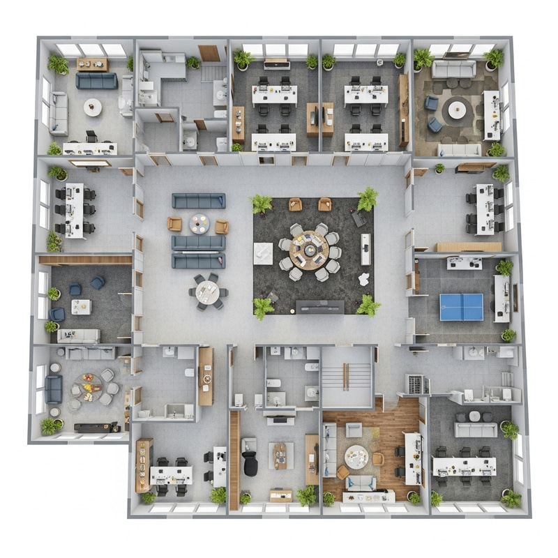 Open Floor Plan Design for Indian Wedding Event Management Company Open Floor Plan Design for Indian Wedding Event Management Company