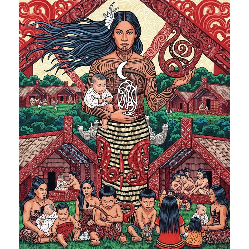 Maori Goddess of Humankind - Power and Elegance in Traditional Art Maori Goddess of Humankind - Power and Elegance in Traditional Art