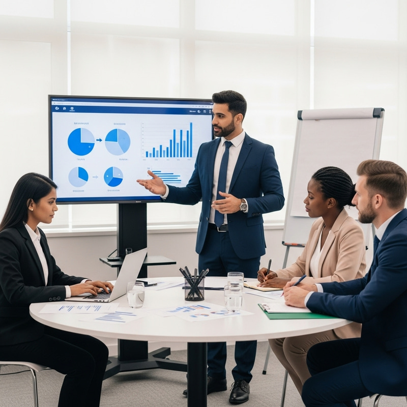 Diverse Indoor Meeting with Productive Discussions