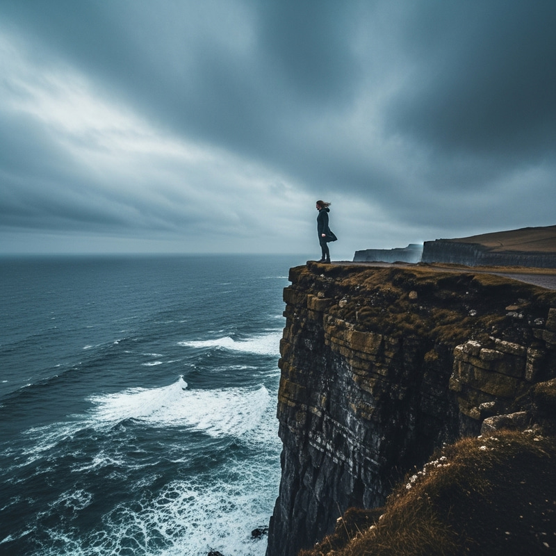 Stormy Ocean View from a Cliff | Landscape Photography