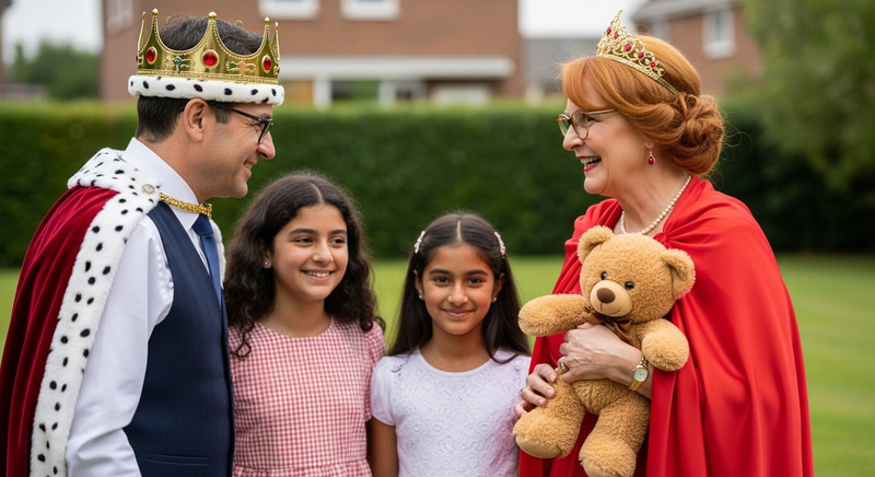 Playful Encounter: King David & Queen Bella with Royal Attire Playful Encounter: King David & Queen Bella with Royal Attire