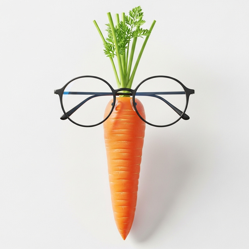 Carrot in Glasses: Charming and Playful Visual