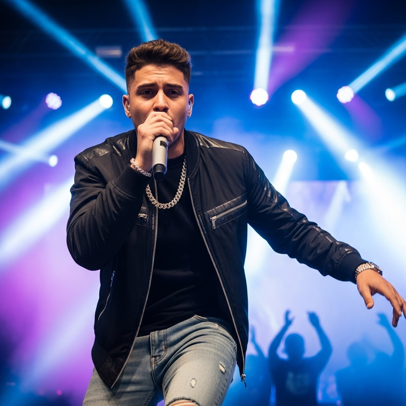 Anuel Performing Live Music Concert | Stylish Attire Anuel Performing Live Music Concert | Stylish Attire