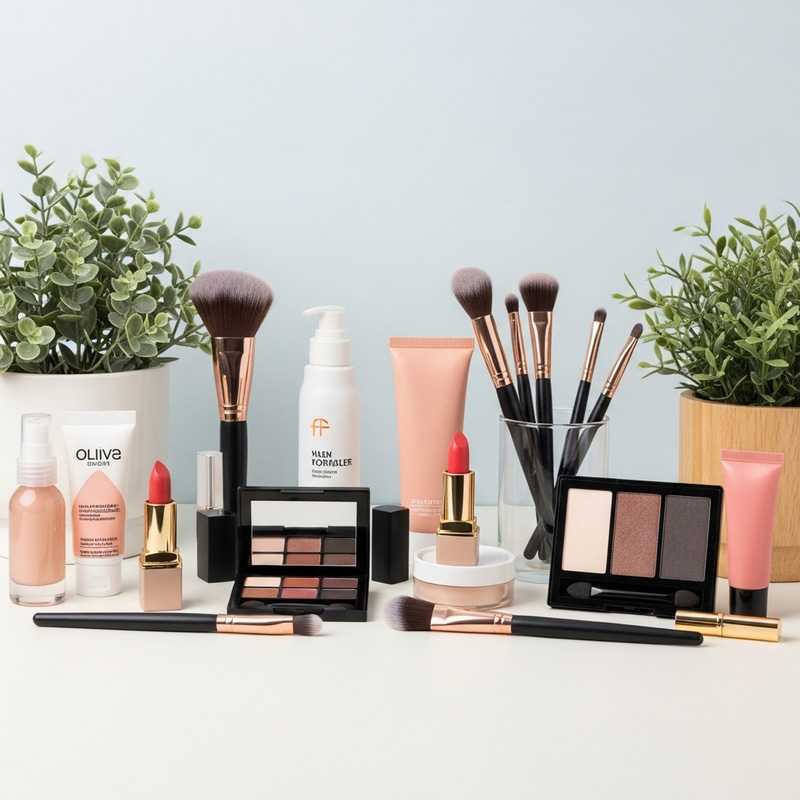 Minimalistic Beauty Products Showcase Minimalistic Beauty Products Showcase