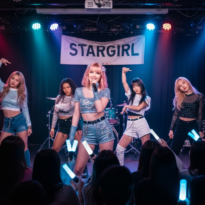 Stargirl Kpop Group | Nanna - Pink Star Hair Stargirl Kpop Group | Nanna - Pink Star Hair