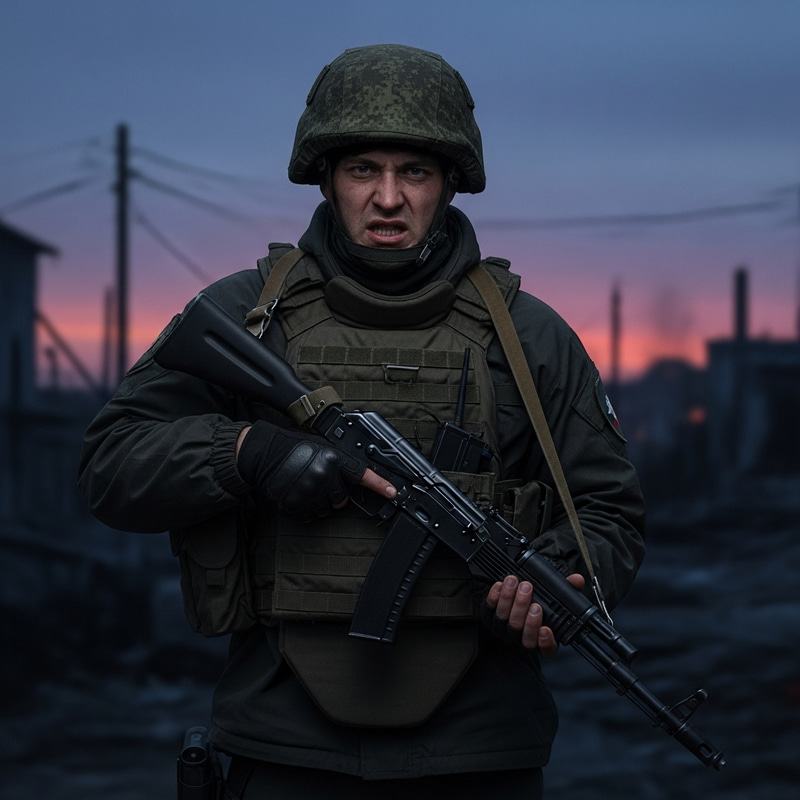 Spetsnaz Soldier with AK12 - Urban Warfare Scene Spetsnaz Soldier with AK12 - Urban Warfare Scene