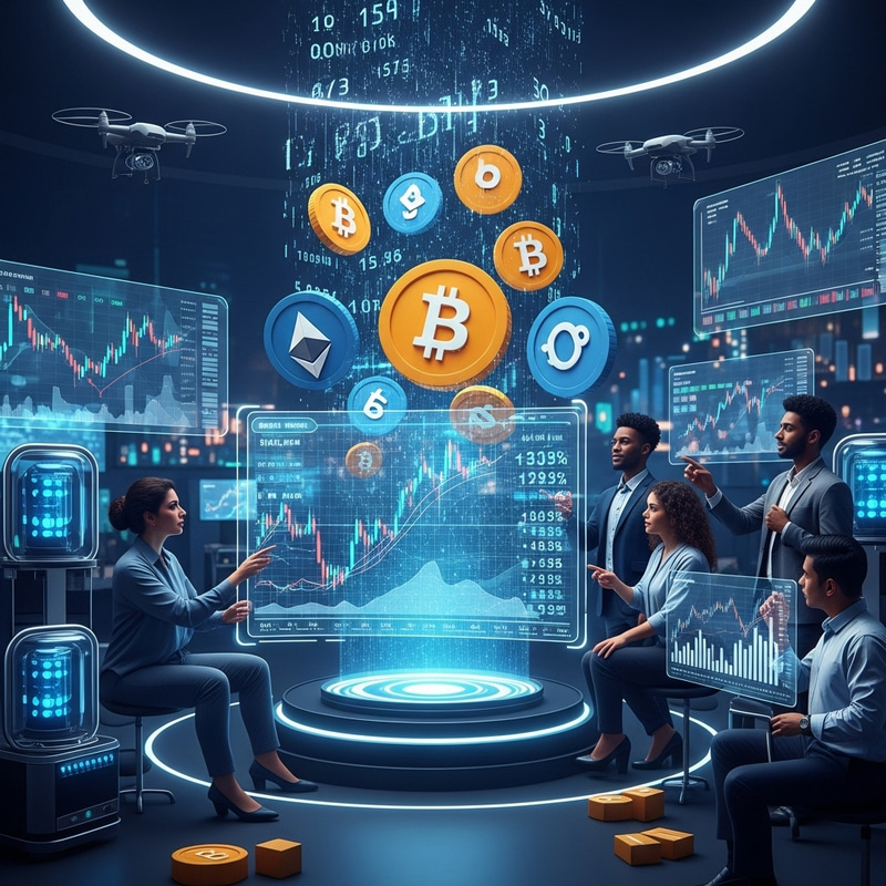 The Future of Cryptocurrency: Futuristic Display & Trading Hub