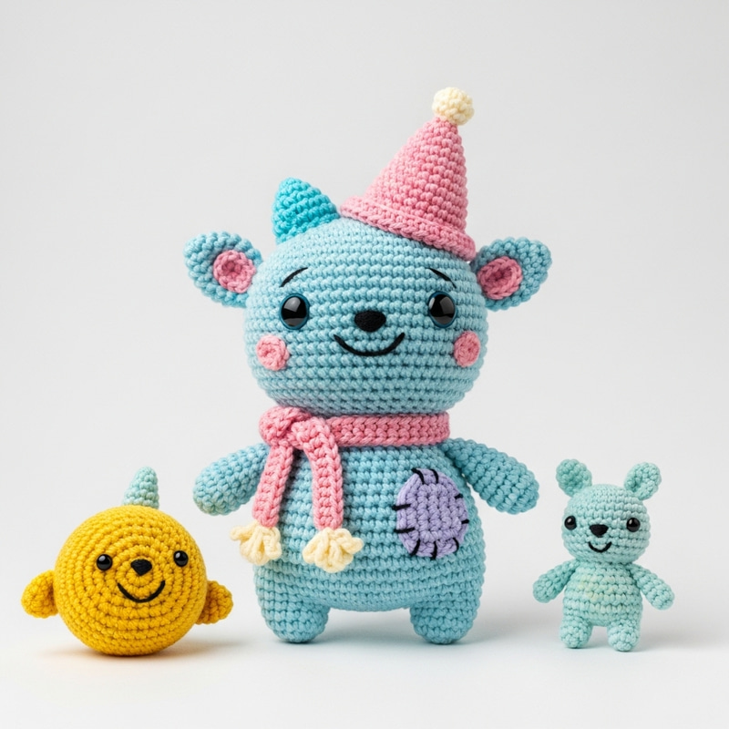 Cute Amigurumi Toy: Handcrafted Fun in Vibrant Yarn Cute Amigurumi Toy: Handcrafted Fun in Vibrant Yarn
