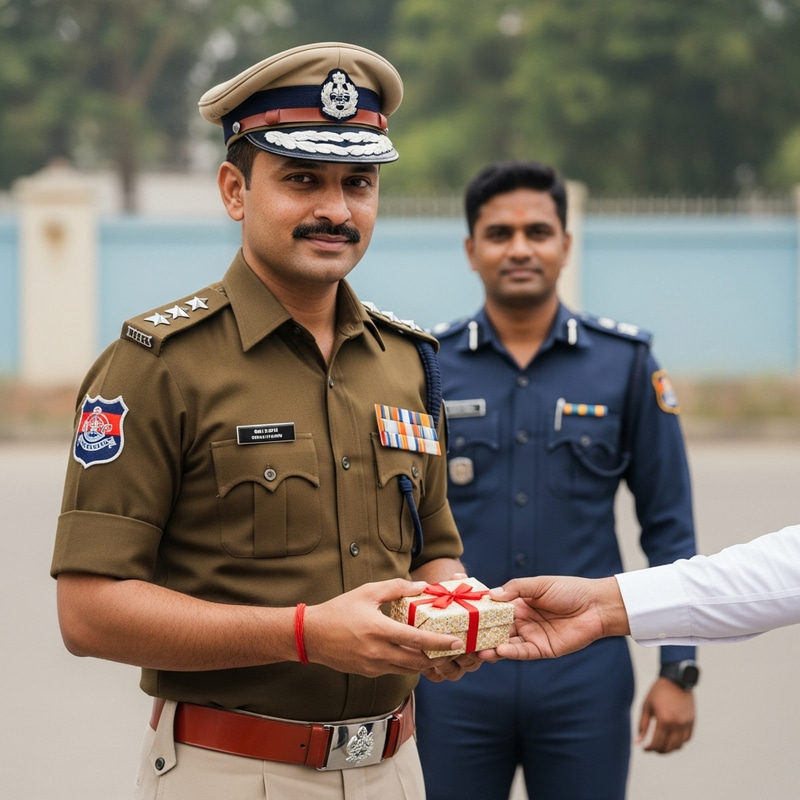 Asian Police Officer Receiving Award