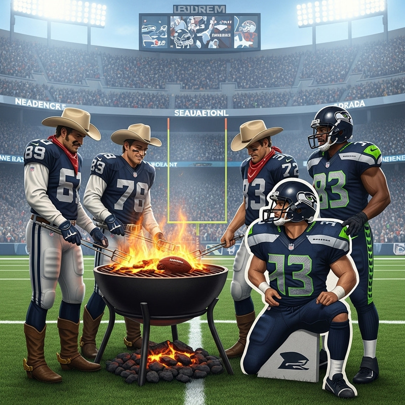 Dallas Cowboys vs Seattle Seahawks BBQ Battle at Stadium Dallas Cowboys vs Seattle Seahawks BBQ Battle at Stadium