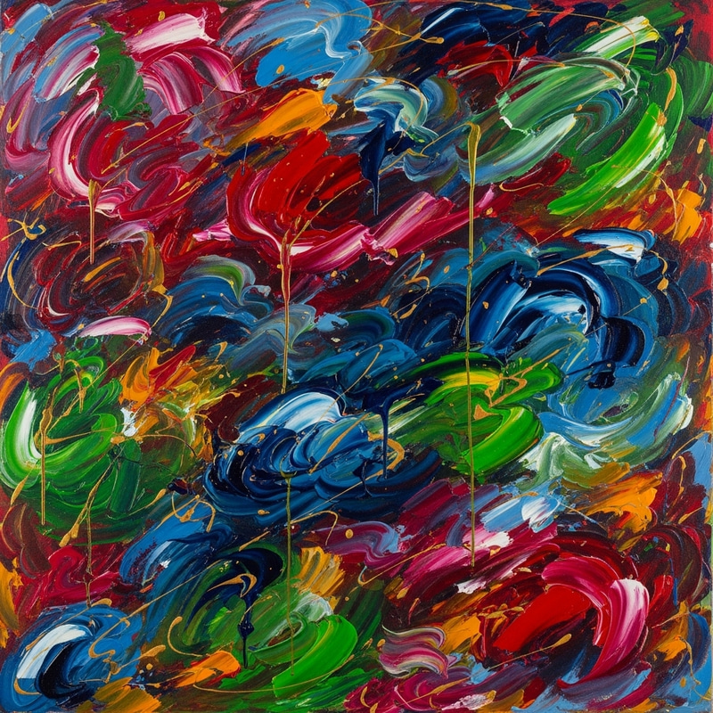Abstract Art - Vibrant Colors Chaos Abstract Art - Vibrant Colors Chaos