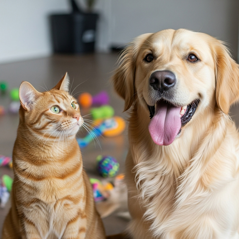 Adorable Cat and Dog Playtime Adorable Cat and Dog Playtime