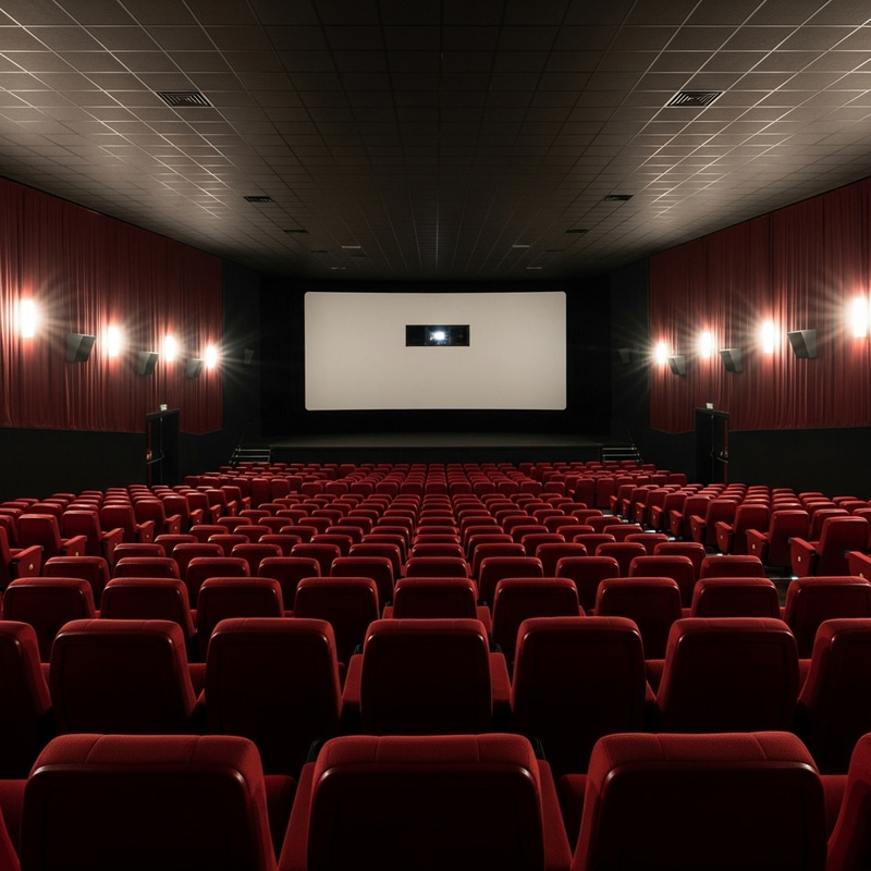 Empty Cinema Seats | Atmospheric Dim Lighting Experience