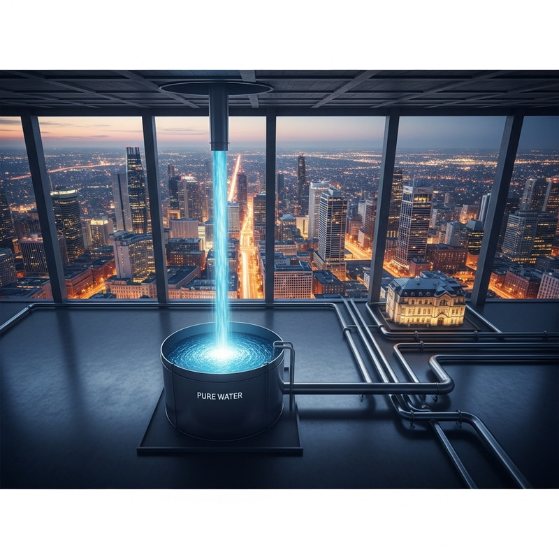 3D Render: City Water Distribution System - Big Tank Supply 3D Render: City Water Distribution System - Big Tank Supply