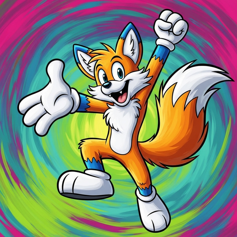 Vibrant Cartoon Mascot Character Digital Artwork Vibrant Cartoon Mascot Character Digital Artwork