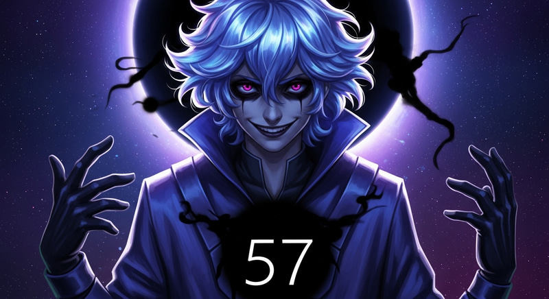 Galactic Anti-Hero with Voluminous Blue & Purple Hair