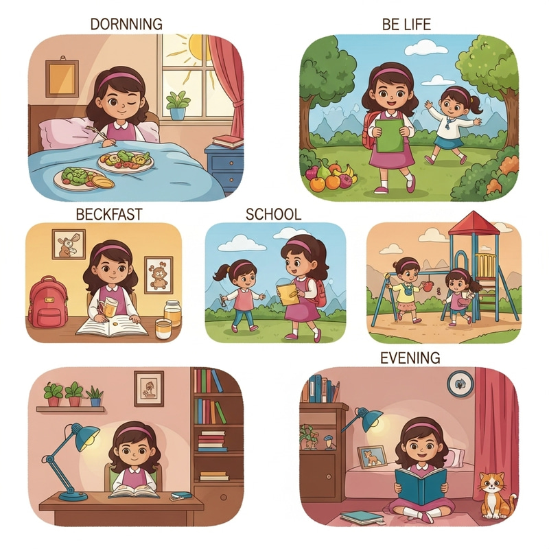 A Day in the Life of a Young Middle-Eastern Girl: Balanced Routine