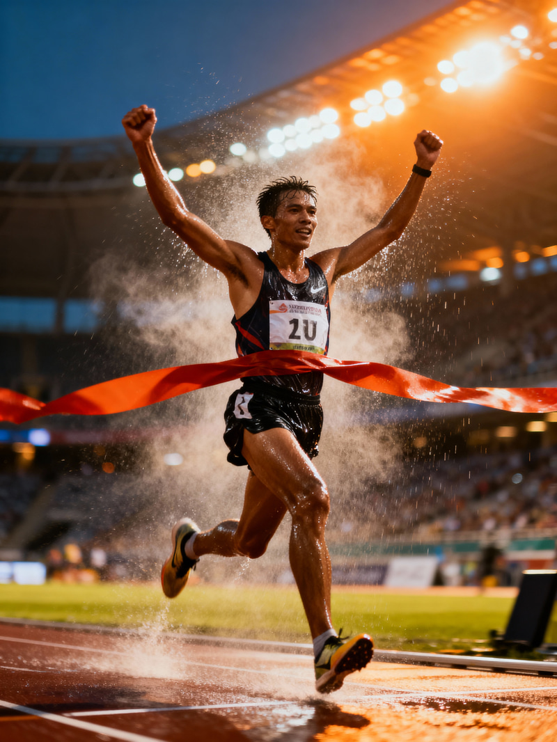 Marathon Runner Finishing Strong | Motion Blur Capture Marathon Runner Finishing Strong | Motion Blur Capture