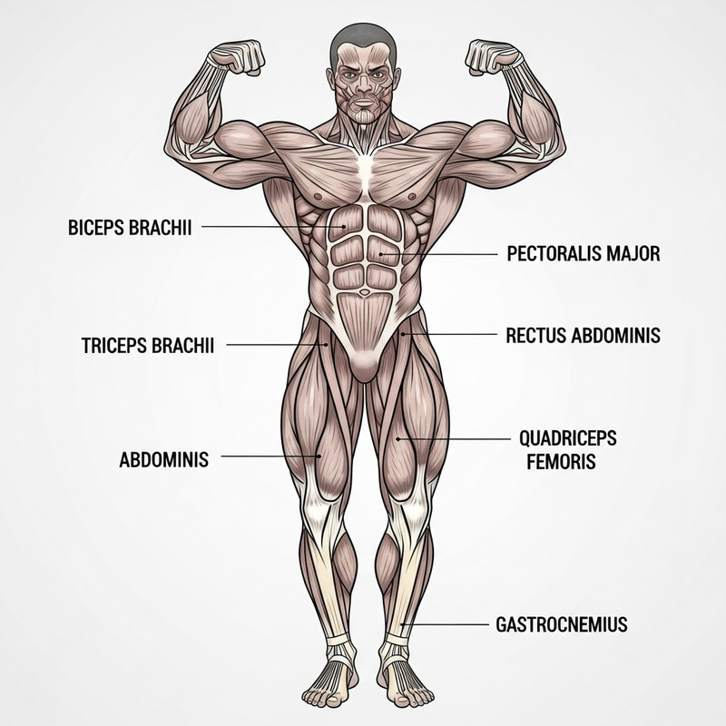 Anatomy of Arnold Schwarzenegger - Muscular Bodybuilder Detail Anatomy of Arnold Schwarzenegger - Muscular Bodybuilder Detail