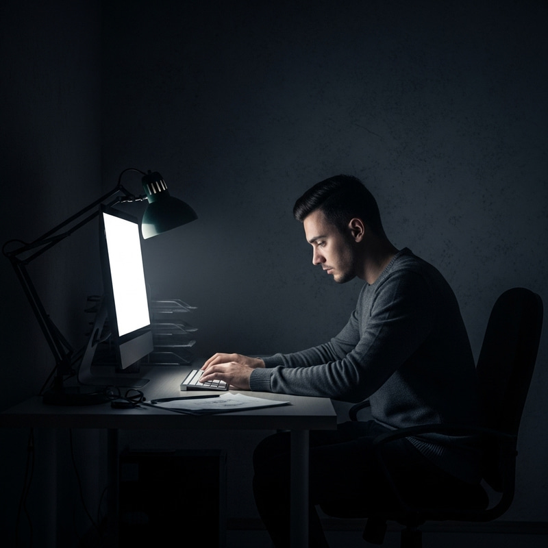 Feeling Downcast: Working in a Dimly Lit Office Space
