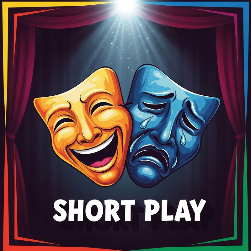 Artistic Comedy Play Logo - Eye-Catching Short Play Design
