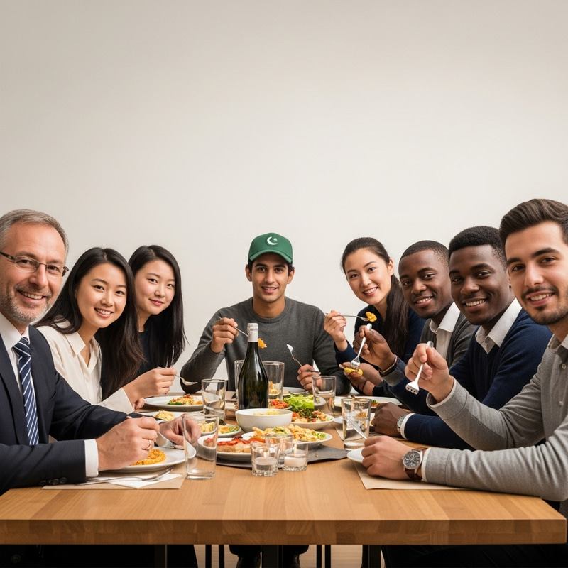 Global Diversity at Academic Dinner: Prof and Students' Unity