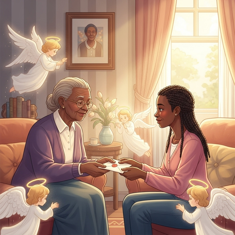Divine Generations: Serene Moment of Connection and Love
