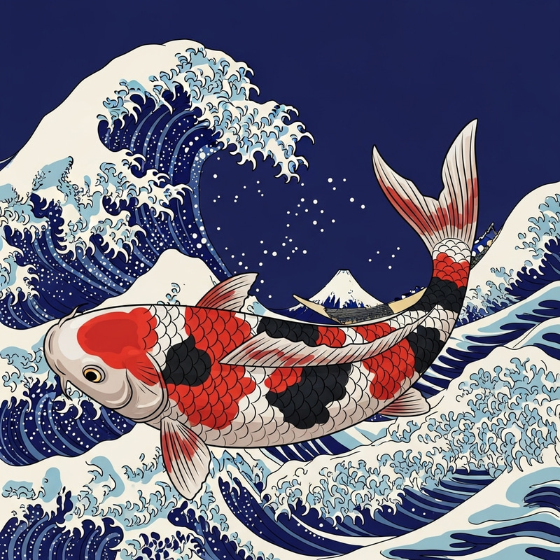 Japanese Fish in Serene Ocean Japanese Fish in Serene Ocean