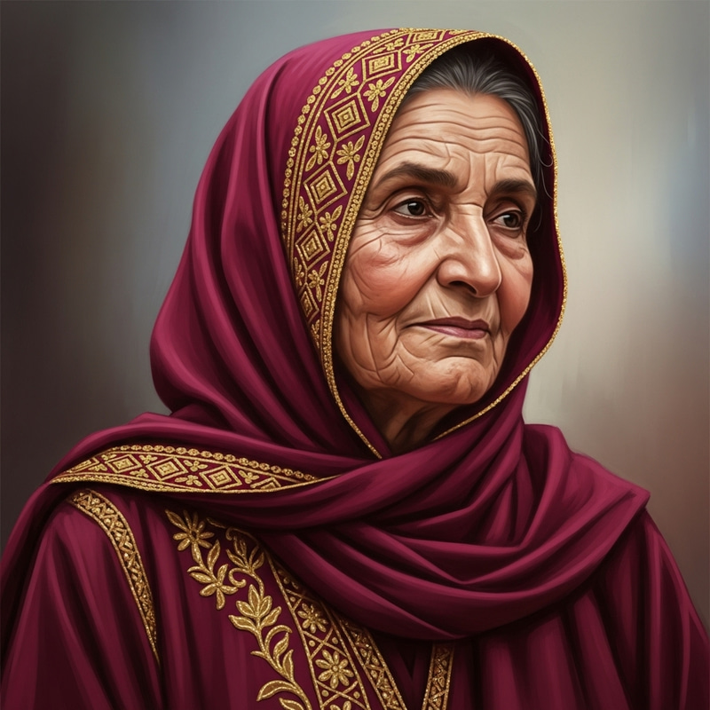 Qatari Woman in Traditional Attire Qatari Woman in Traditional Attire